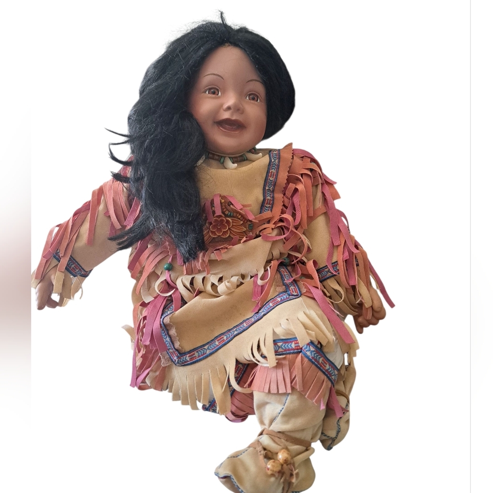 VANESSA by VANESSA RICARDI Native American VTG porcelain doll collectible 23"